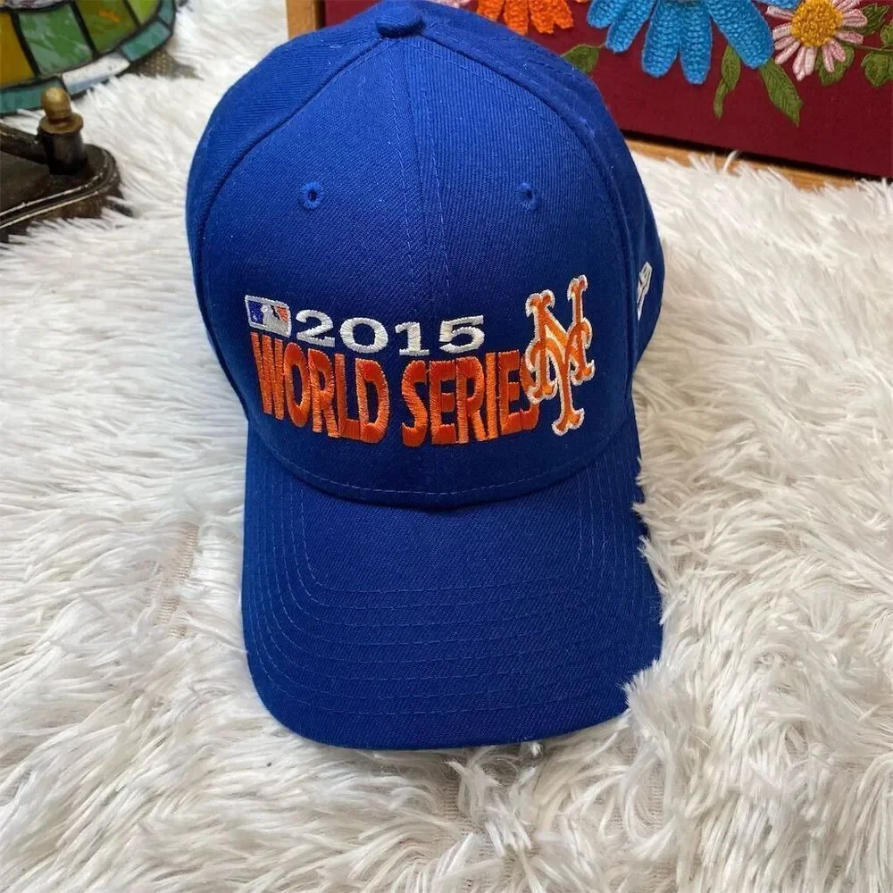 New York Mets 2015 World Series New Era 9FORTY Adjustable Hat Blue MLB